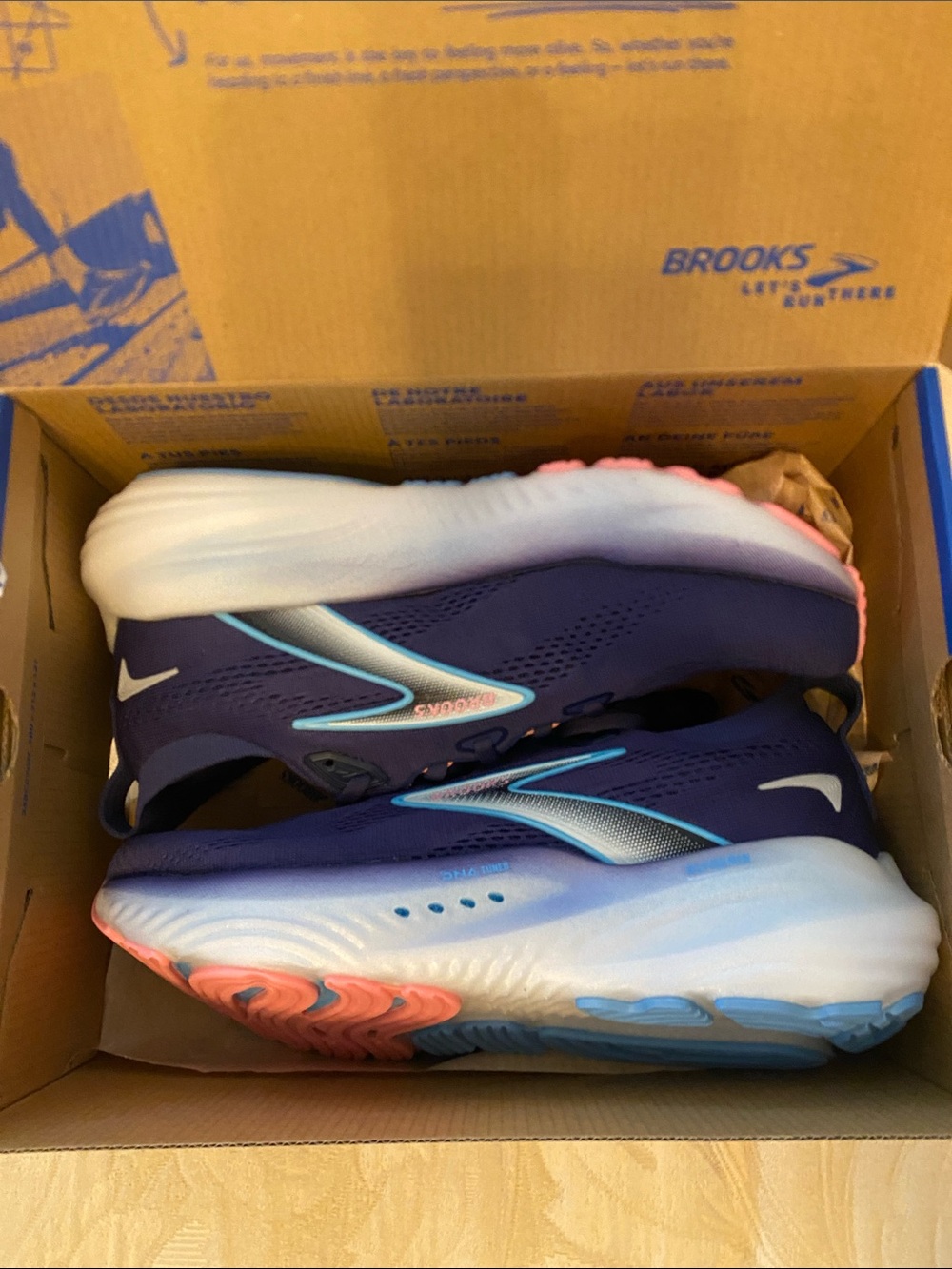 Brooks Women’s Purple Athletic Shoes with Light Blue and Pink Accents